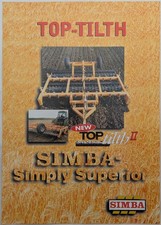 Original Simba Top Tilth II Cultivator Brochure, c 1990's