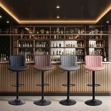 Set of 2 Barstools Swivel