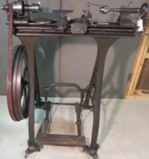 This is a W.F. & John Barnes #4 treadle lathe. The lathe is in good Condition