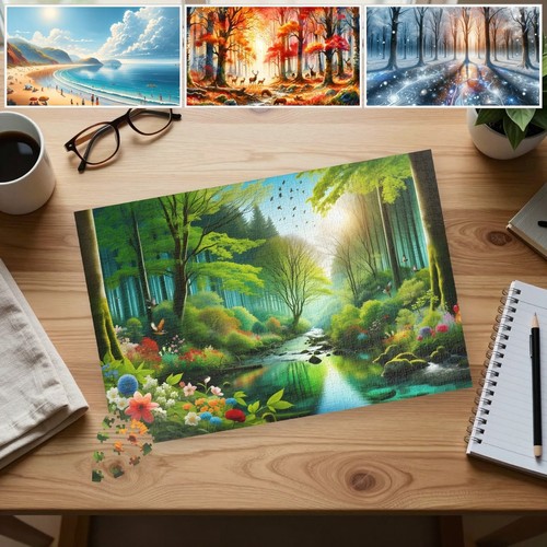 Four seasons jigsaw - seasons,