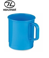 Camping Mug 355cc 275ml Aqua Blue Poly Plastic Unbreakable CP065 Highlander