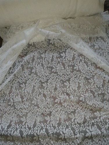 White metallic floral - white,