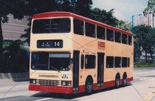 BUS PHOTO OF A HONG KONG PHOTOGRAPH SIX WHEELER DOUBLE DECKER PICTURE FX8173.