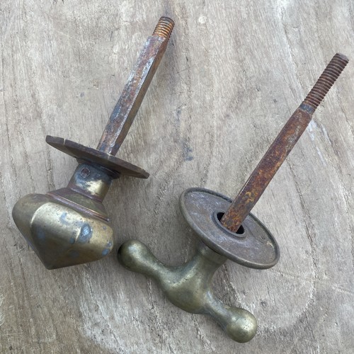 Antique brass door - , handle
