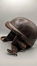 Vintage 1930-40s Leather Motorcycle &  Flight Helmet "Géno"® Paris. Small Size 