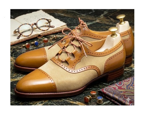 Men tan beige - &, wingtip