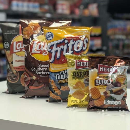 American bbq flavoured chips - bbq,