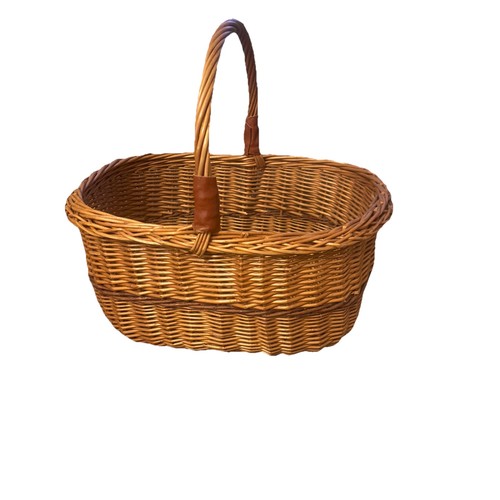 Wicker shopping basket with - wicker,