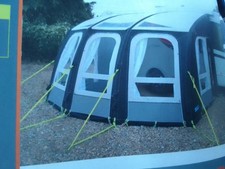 kampa air ace pro 400 awning with conservatory, mats, skirts poles and pump