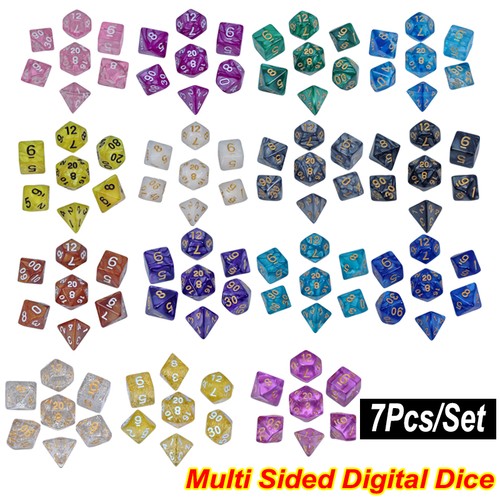 Multi sided number dice set - multi-sided,