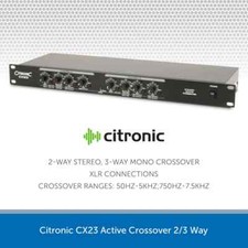 Citronic CX23 Active Crossover 2/3 Way Stereo Mono Install PA Band DJ System