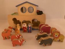 ELC Wooden Noah’s Ark Shape Sorter Complete With All 14 Shapes & Cockerel