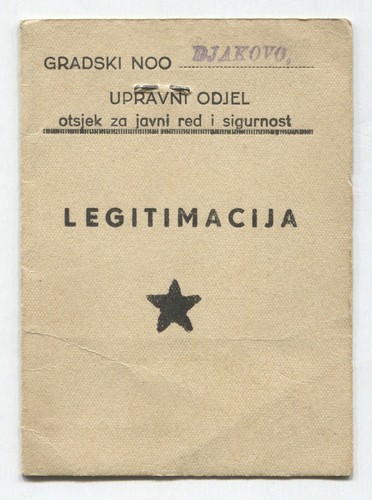 Old police pass - old,