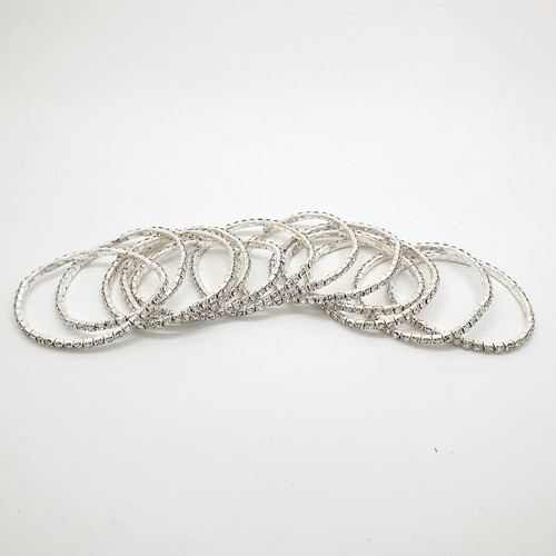 Silver sparkle crystal - 12,