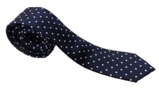 Tootal Navy Blue White Polka