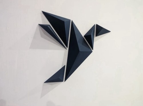 Wall art crane - wall,