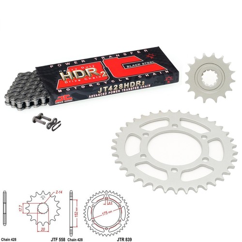 Dtr125 chain and - and, sprocket