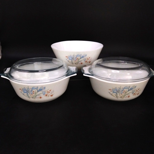 Pyrex bundle blue iris x2 - pyrex, iris'