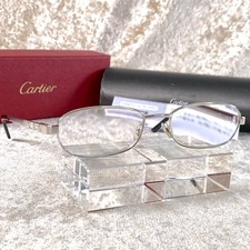 Cartier Eyeglasses Eyewear Love Santos Silver Frame 53-18-140 with Case