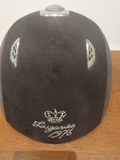 Fouganza Decathlon C700 Strass  Horseriding Hat 57cm Suede Black
