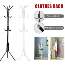 14 Hooks Coat Stand Coat Hat Jacket Umbrella Floor Standing Rack Clothes Hanger