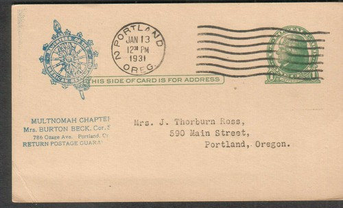1931 postal card dar daughters - postal,