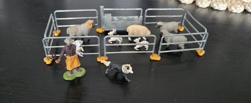 Britains metal sheep - metal, pen