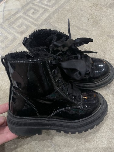 Girls black boots - boots, size