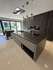 Luxury German Miele Kitchen. Alno Units. Solid Slate Island Top