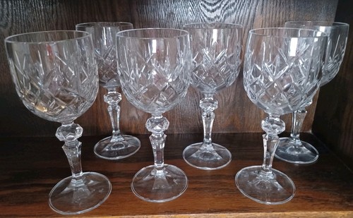 Vintage cut glass wine - cut,