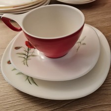 Melaware Vintage Poppy teaset items