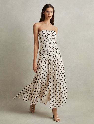 Reiss dress white black - reiss, white/in
