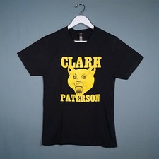 Next Level Apparel T-Shirt Clark Paterson Print Back Yellow Mens Size S