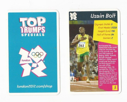Usain bolt top trumps - bolt, ~