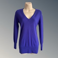%100 Cashmere Purple V Neck