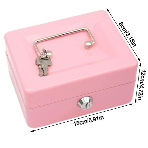 Metal cash box lockable - 6",