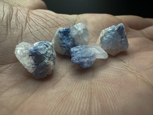 Dumortierite crystal pieces - dumortierite,