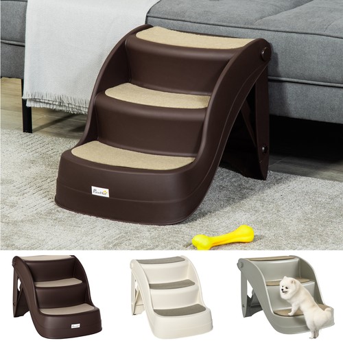 Pawhut foldable pet stairs - foldable, 3