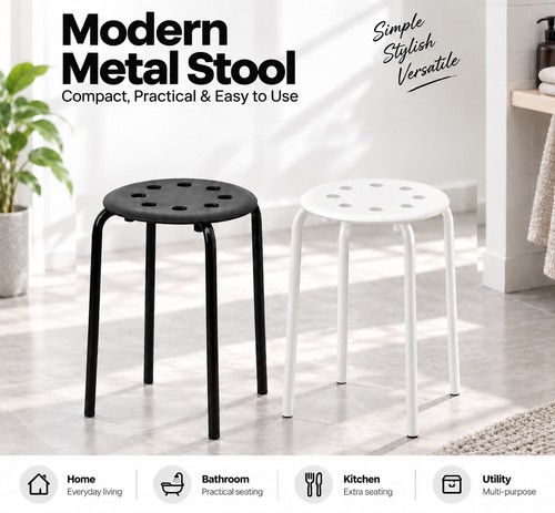 Stackable stool round seat top - stackable,