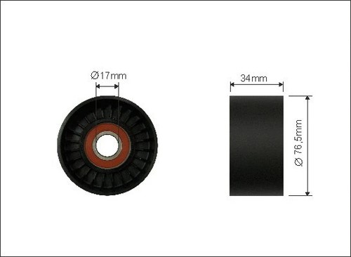 Ribbed tensioner pulley - tensioner,