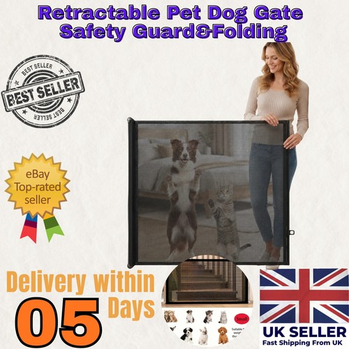 Retractable pet dog gate - pet,