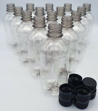 Clear Plastic 330ml PET Screw Cap Drinks Bottles Cordial Home Brew 20-100 Pack
