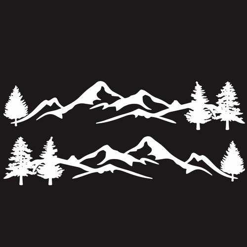 Forest mountains vinyl - forest,