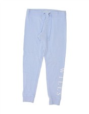 JACK WILLS Womens Graphic Tracksuit Trousers Joggers UK 10 Small Blue BW14