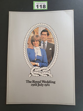 S.S. CANBERRA ROYAL WEDDING CHARLES & DIANA P&O CRUISE ROYAL WEDDING DINNER MENU