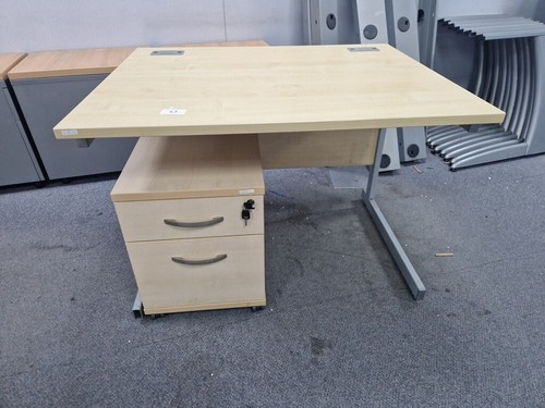 Office wood compact desk - office,