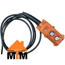 2 Button Pendant Control for Crane Hoist Winch Tailgate Tail Lift Loader Remote