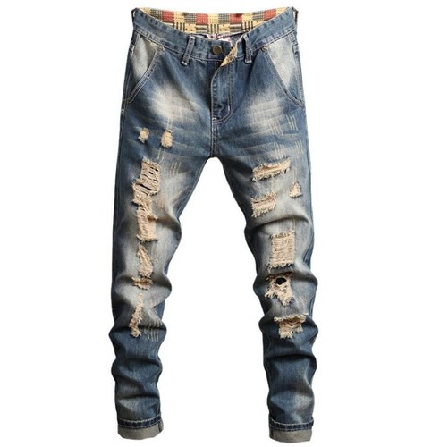 Men blue denim jeans - men's,
