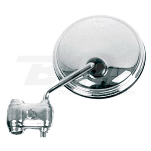 Left chrome rearview - mirror, on