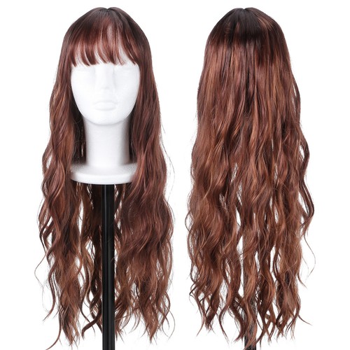 Curly wavy synthetic wig - wavy, for
